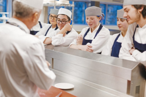 Catering Students Watching Teacher demonstration
