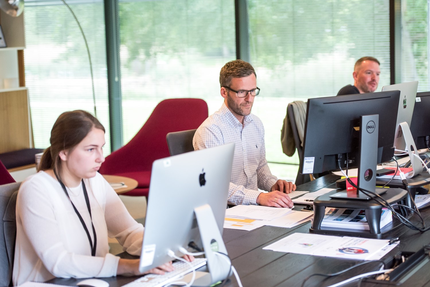 Office Workers at their desks