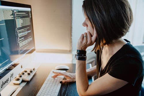 Software Developer working On Computer