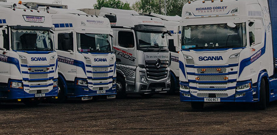 A group of large lorries