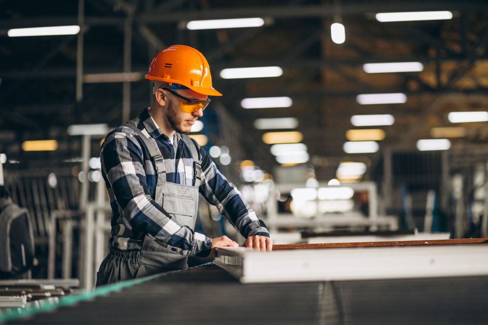 Man working in a factory